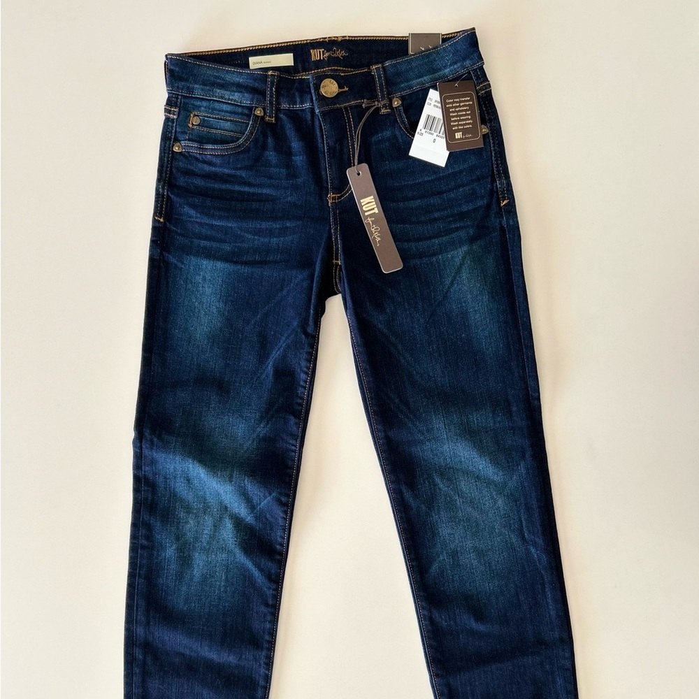 Kut from the Kloth Dark Blue Skinny Jeans Size 0
